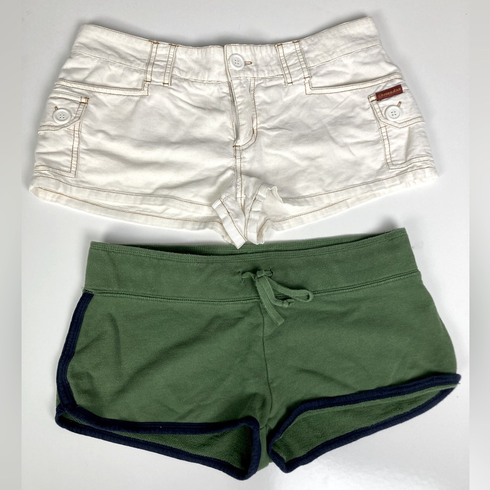 Roxy shorts and Forever 21 lot of shorts, size 3 and Med (see measurements